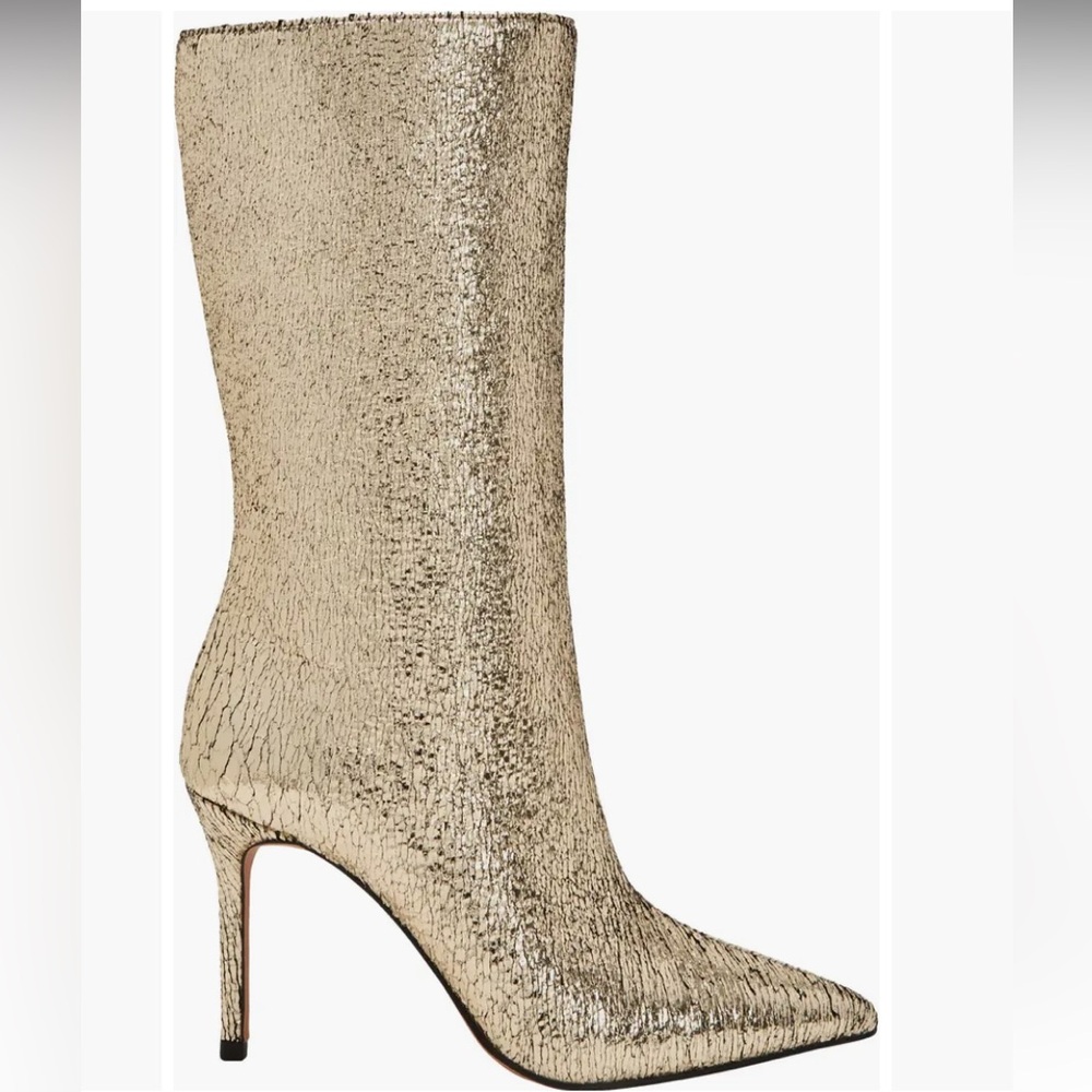 Katy Perry "THE REVIVAL BOOT" Gold Pointed Toe Heeled Boot NIB sz 7.5 - Picture 5 of 17